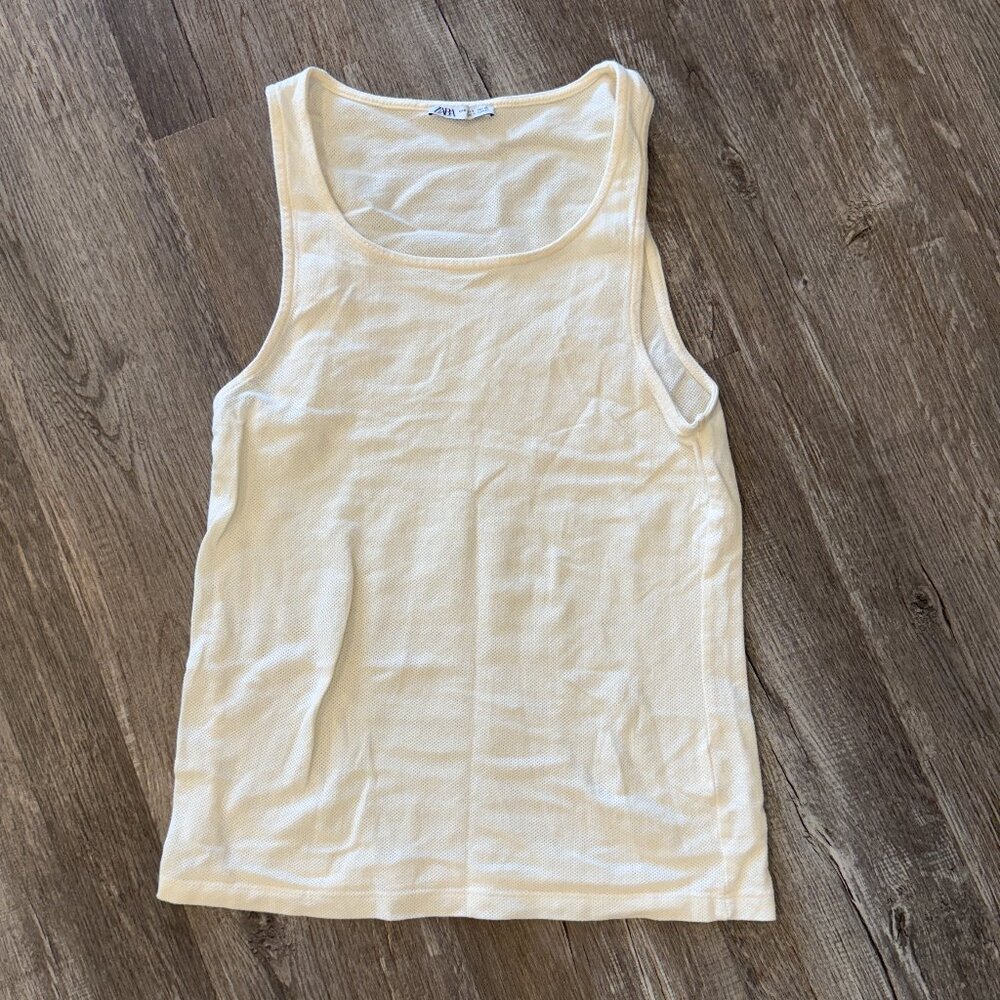 Zara Slim Fit Ribbed Tank Top